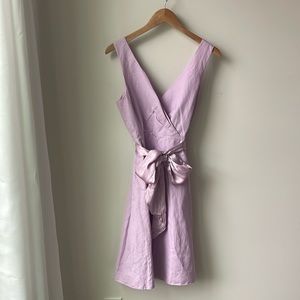 J. Crew Serena Cotton Candy A-Line Dress Lavender/Pink 100% Cotton Lined Size 10